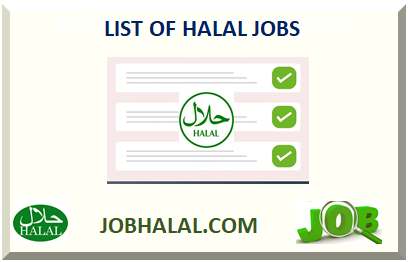 LIST OF HALAL JOBS