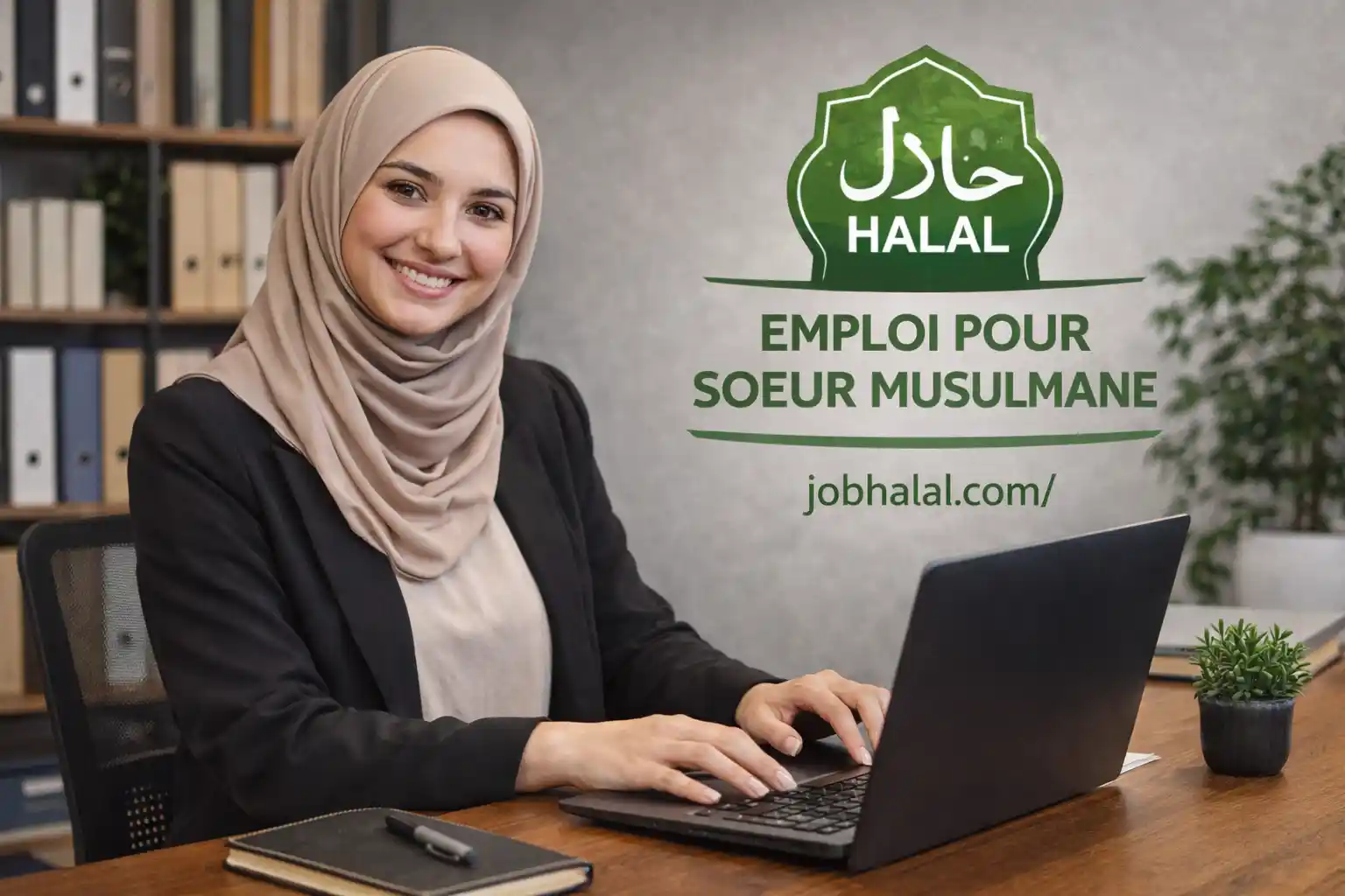 Femme musulmane au travail